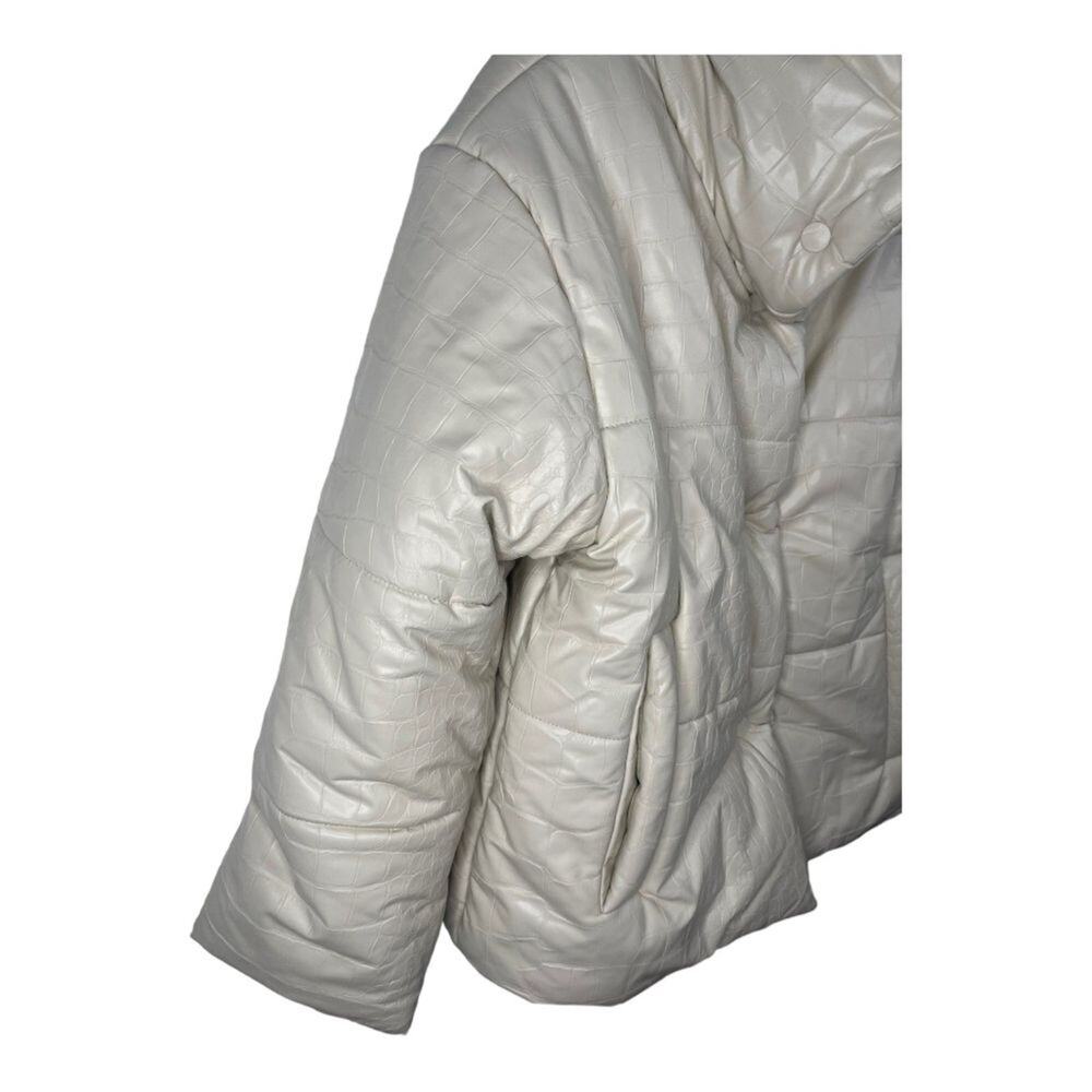 Nanushka Puffer Jacket Quilted Padded Textured Marble Croc Winter Gorpcore XS - Picture 14 of 16